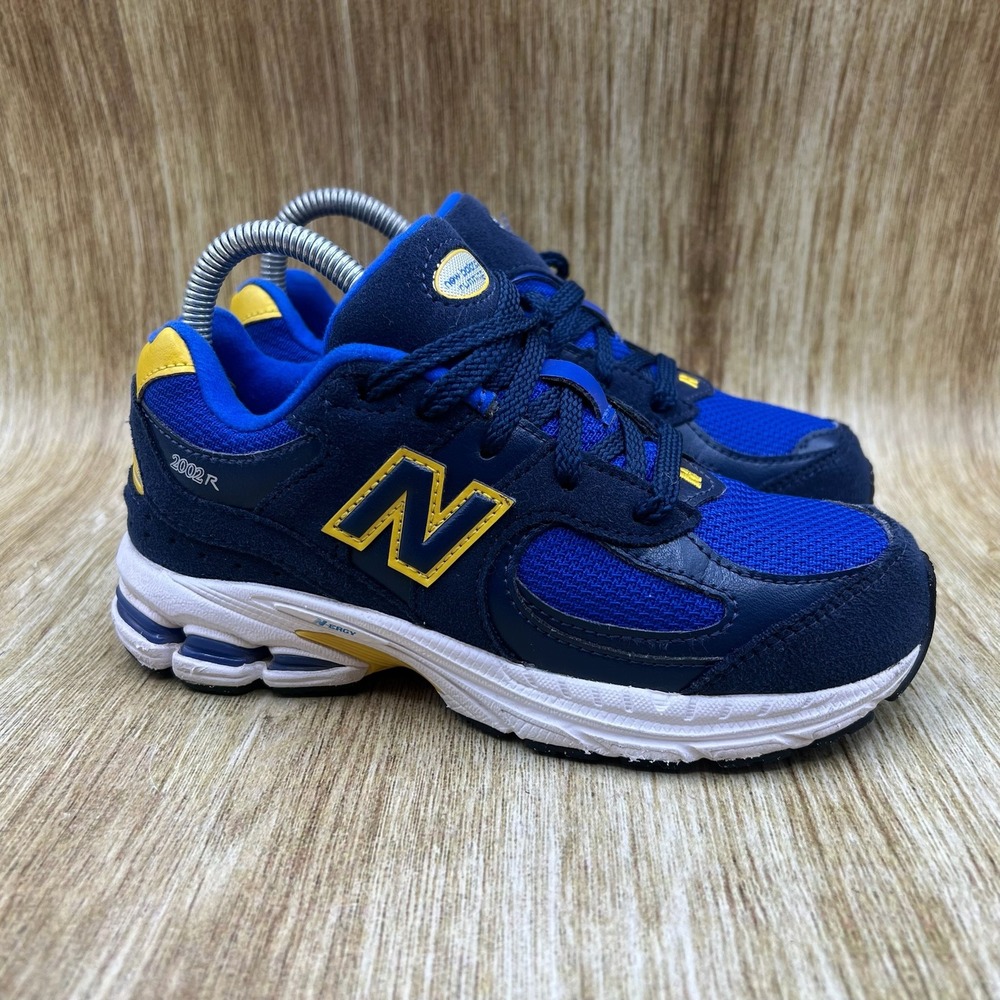 New Balance 2002R Sneakers Kid's Size 1Y Blue Yellow Suede Mesh Shoes PC2002BD